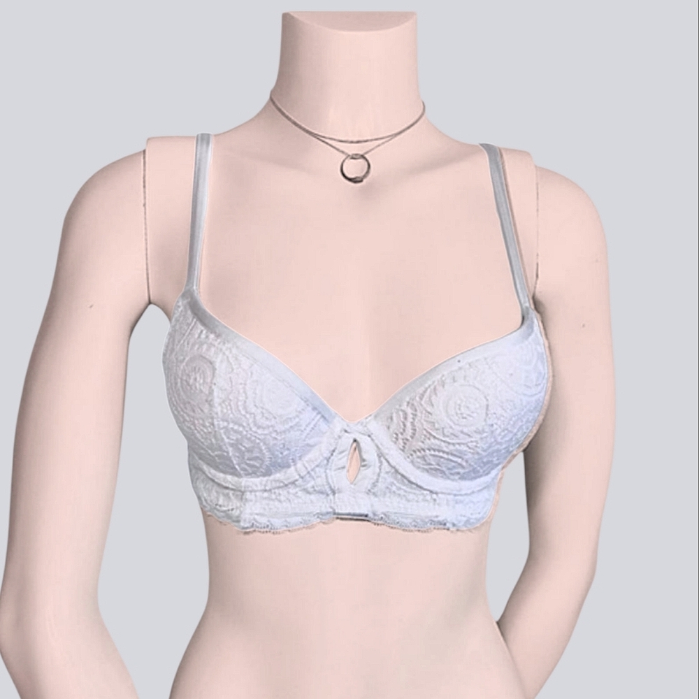 Aerie White Plunge Bra 32B Push Up Bra